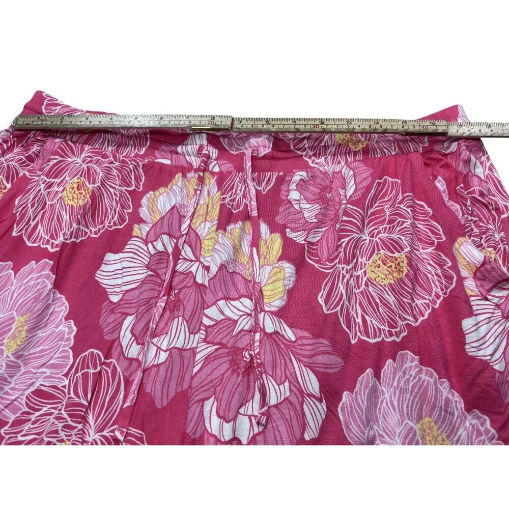 Liz Claiborne Floral Sleep Shorts XL Pink Rayon/Spandex